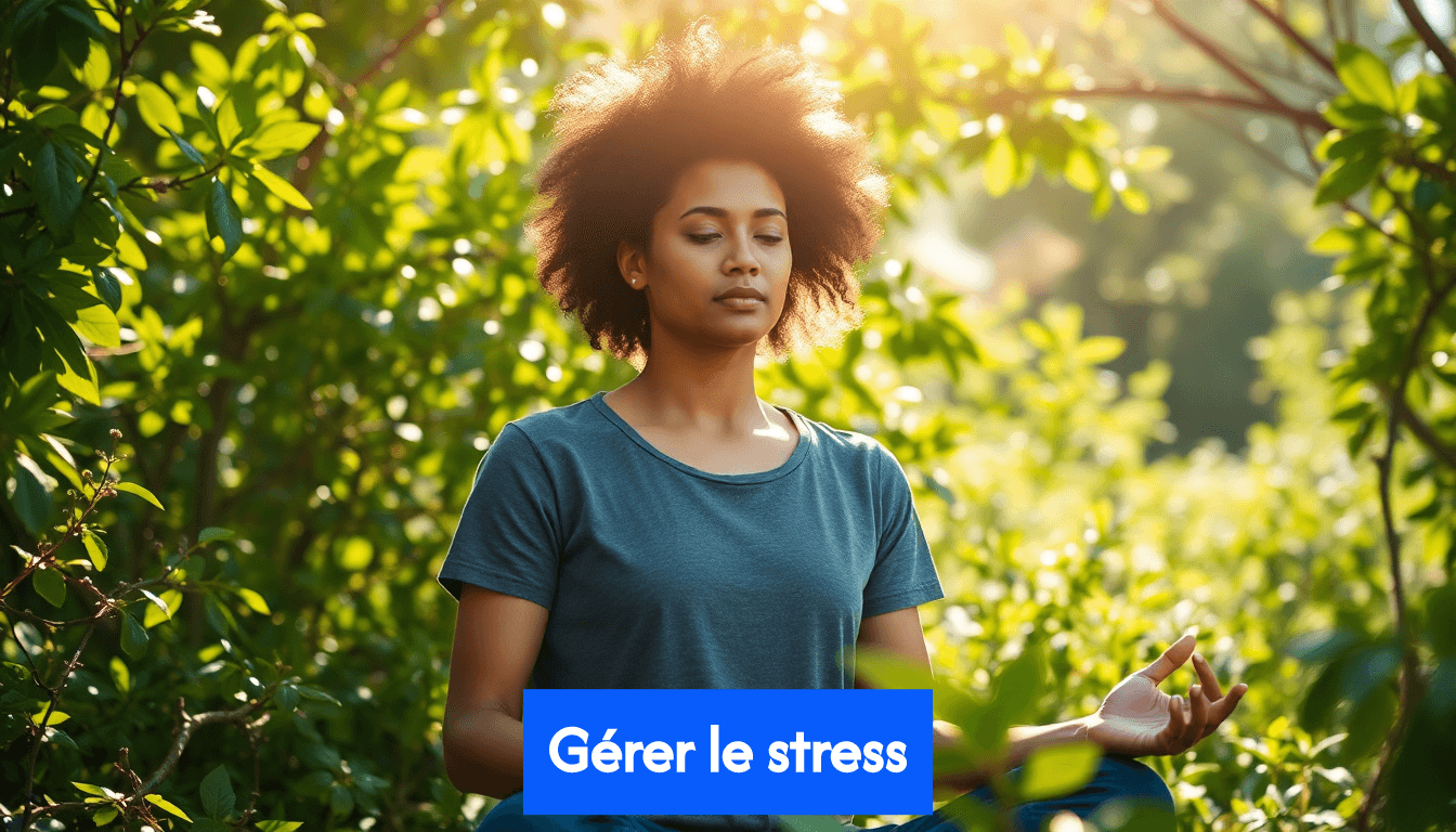 Person meditating for stress reduction